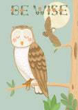 Woodland Theme Nursery Decor Trio Owl Badger Hedgehog