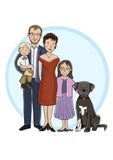 Family Illustration (up to 5 family members including pets)