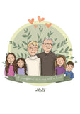 Family Illustration (up to 5 family members including pets)