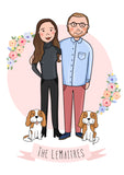 Family Illustration (up to 5 family members including pets)
