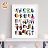 Alphabet Illustration Nursery Decor