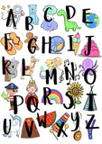 Alphabet Illustration Nursery Decor